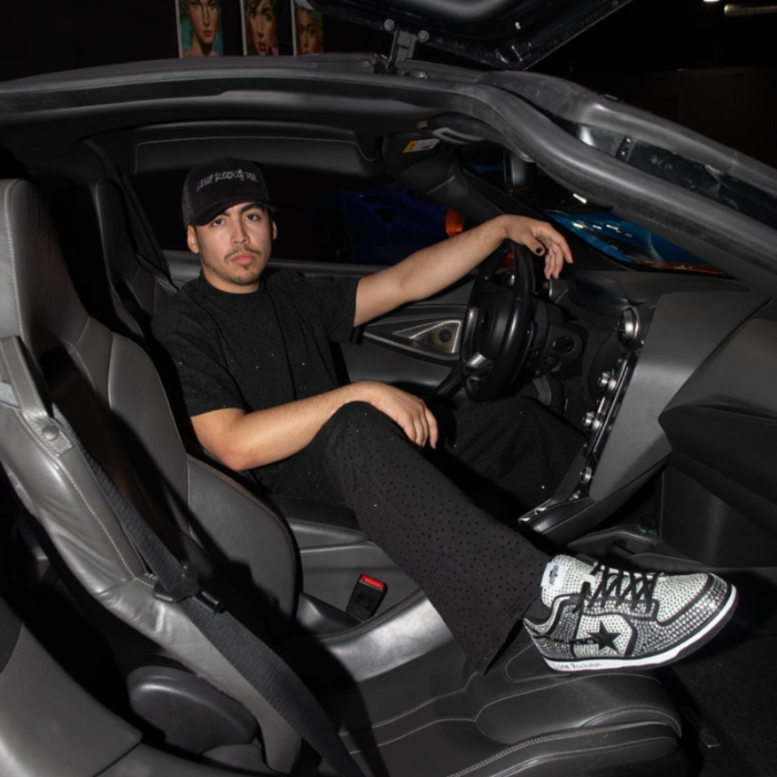 Lone Rock$tar Black Stoned Lows Actual, Black Sneakers, Rhinestone Branding, Lone Rockstar