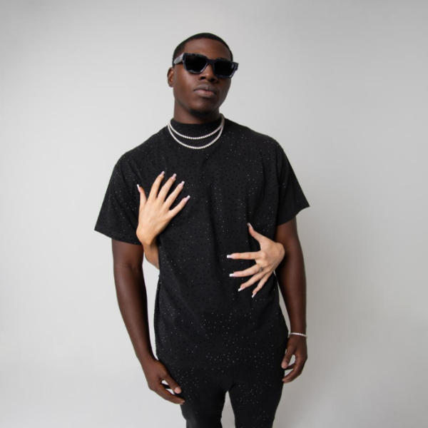 Lone Rock$tar Blacked Out Shirt, Black Shirt with Rhinestone Branding, Lone Rockstar