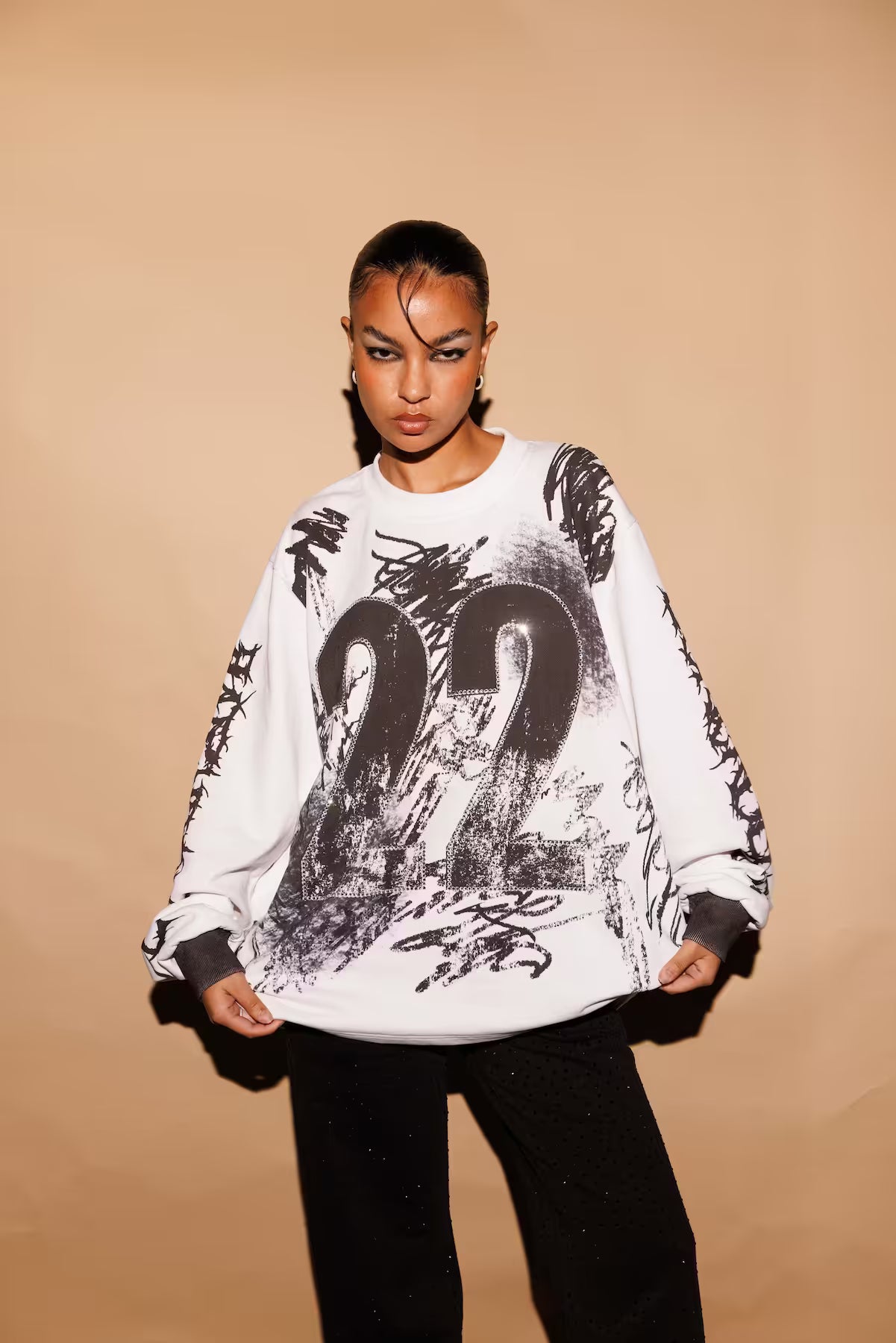 “22” White Long Sleeve