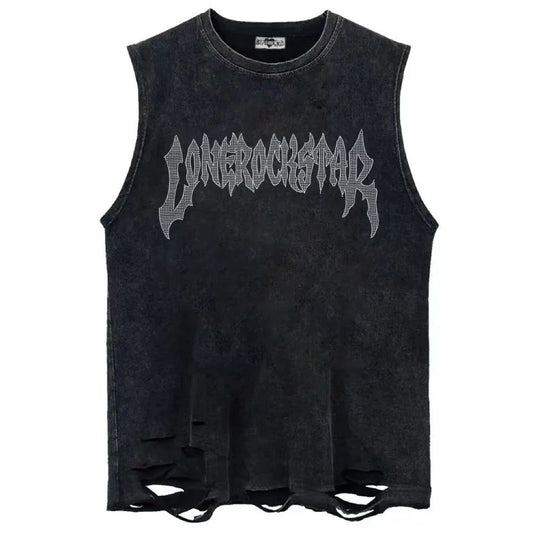 “Chrome Static” Sleeveless Tee