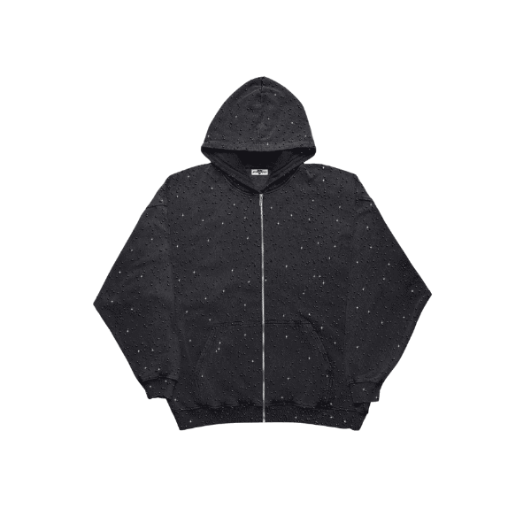 Lone Rock$tar Blacked Out Hoodie, Black Hoodie, Rhinestone Branding, LoneRockstar