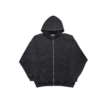 Lone Rock$tar Blacked Out Hoodie, Black Hoodie, Rhinestone Branding, LoneRockstar