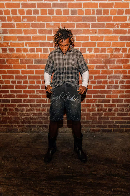 "Stoned" Jean Shorts Actual 